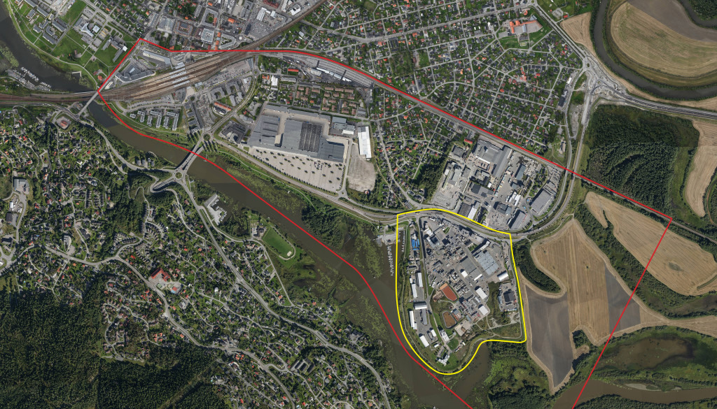 Aerial view of the project site